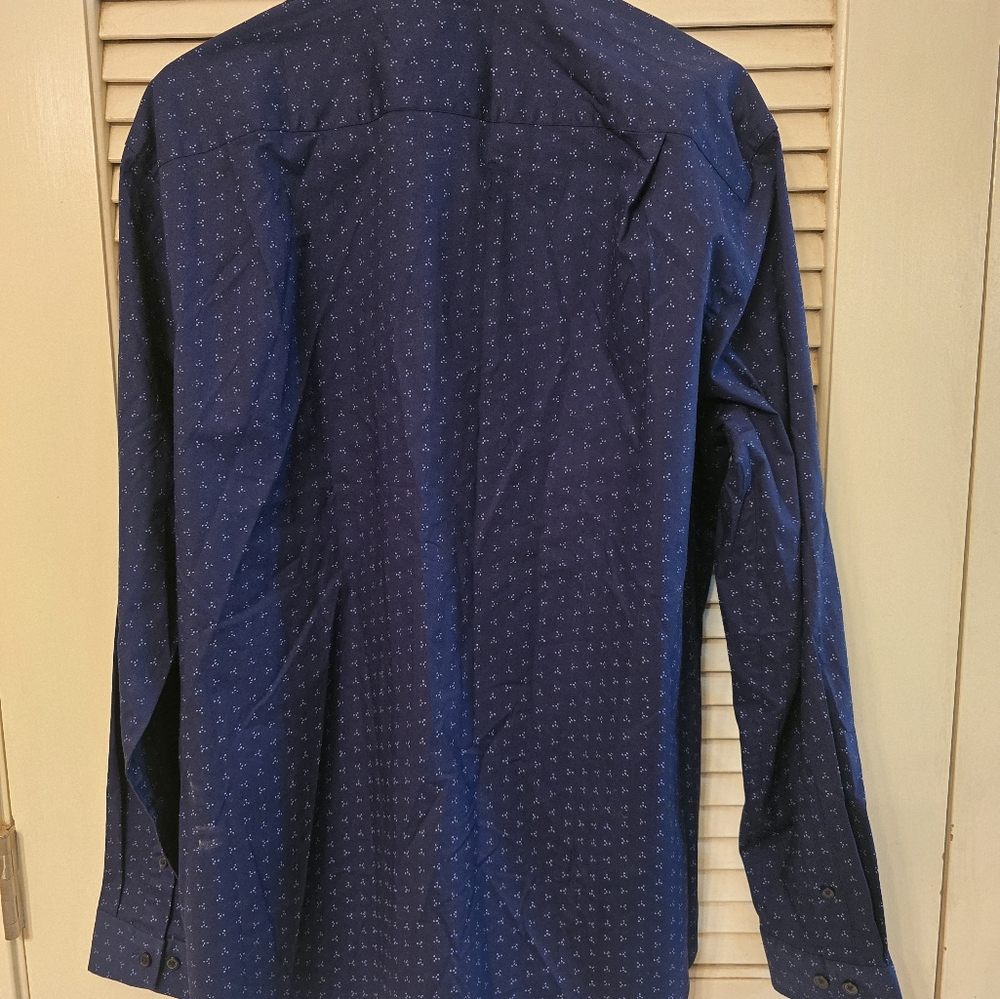 Ben Sherman Navy Patterned Button Down Shirt - image 3